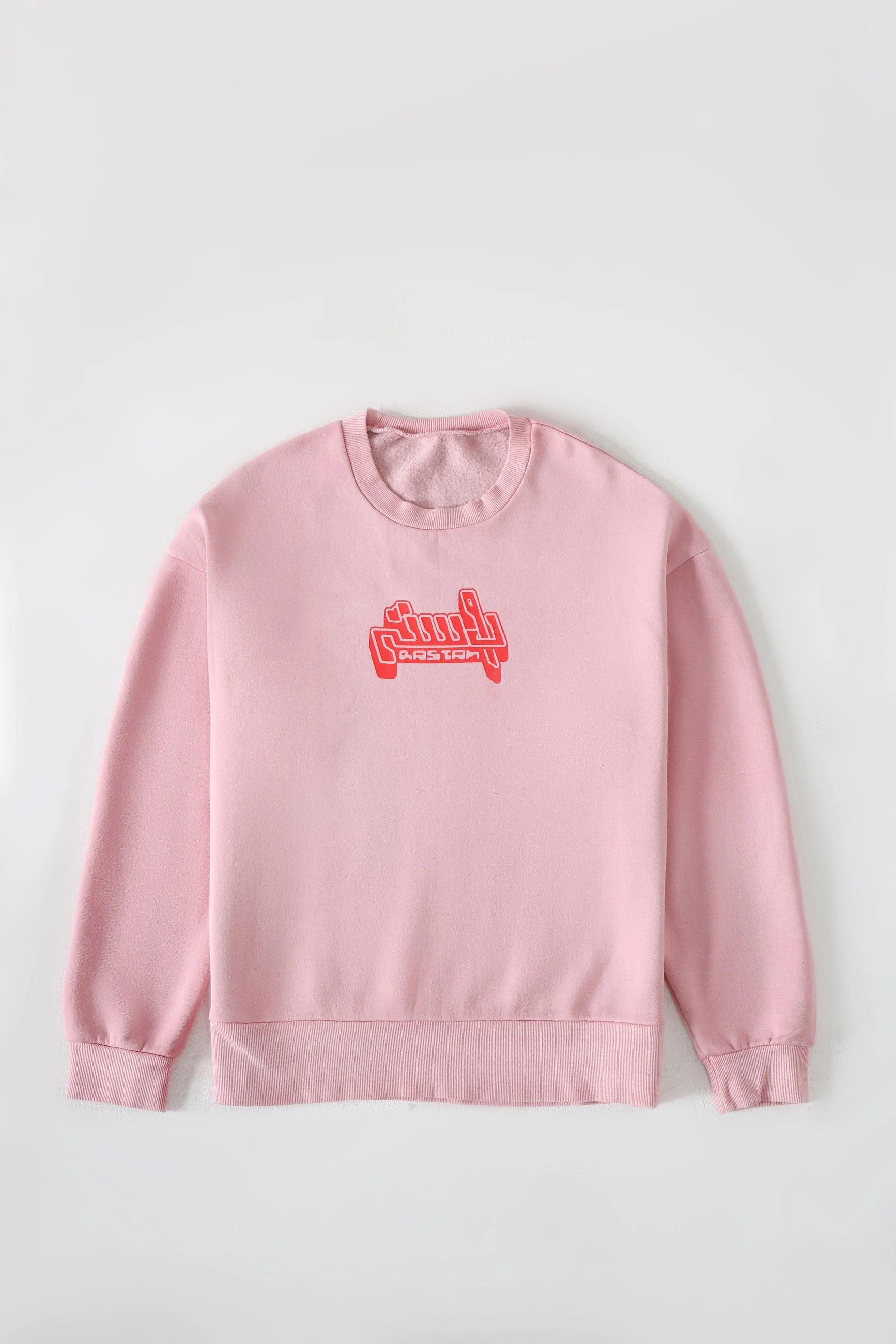 Bubblegum garment dyed logo sweatshirt
