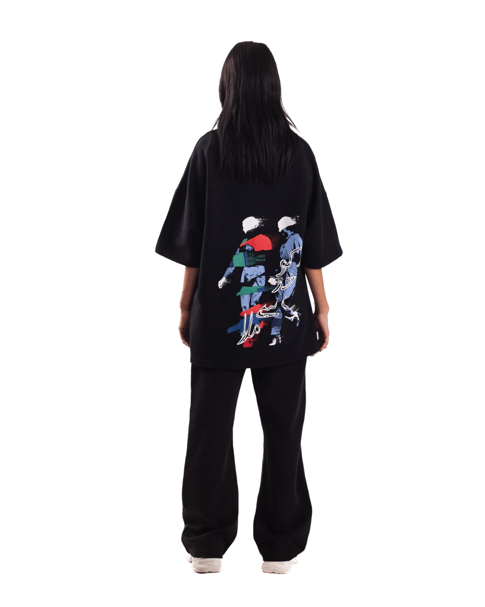 "Duality" printed black T-shirt - Image 13