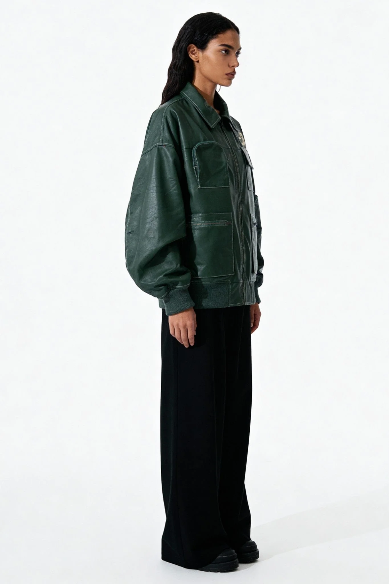 The empty heavens leather bomber - Image 9