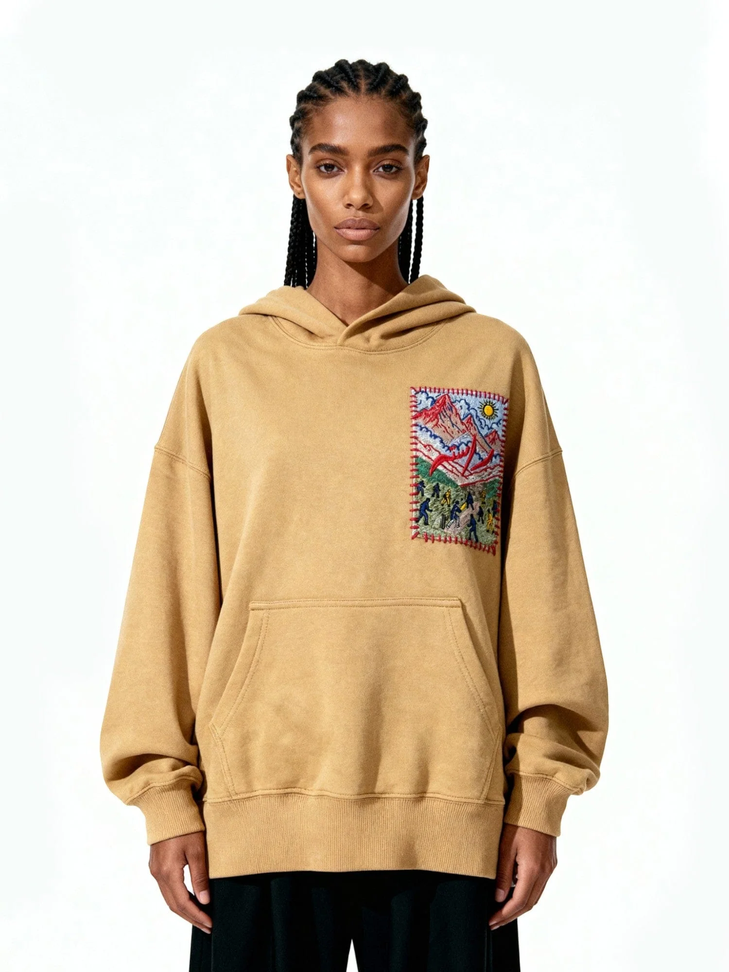 The family fight embroidered hoodie - Image 7