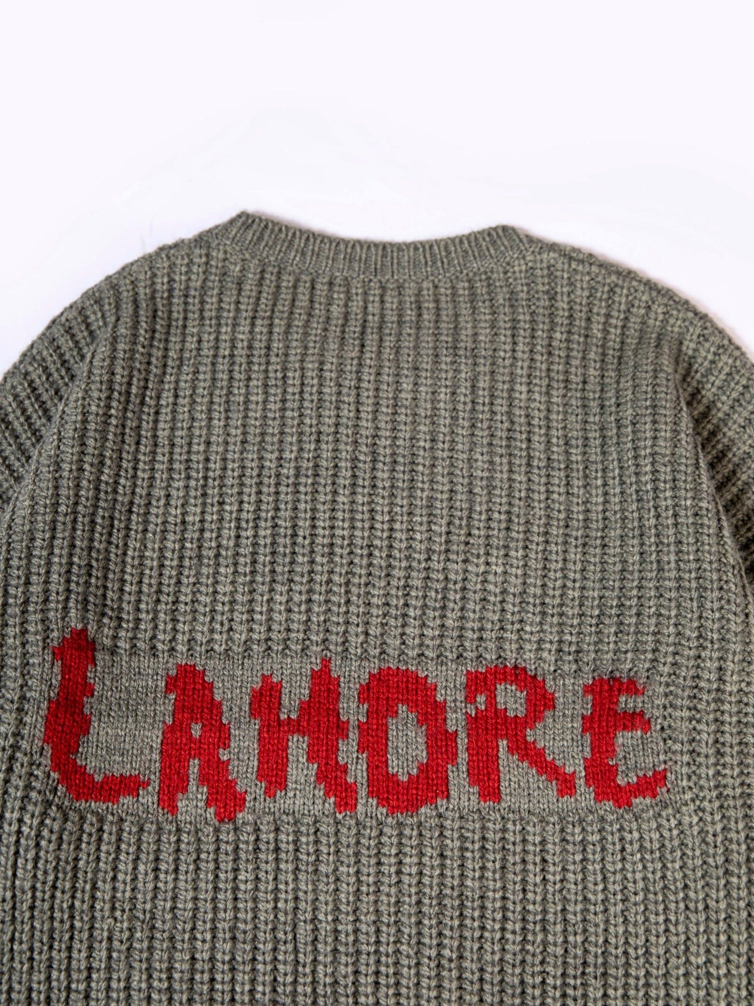 "Lahore" grey chunky knit sweater - Image 11