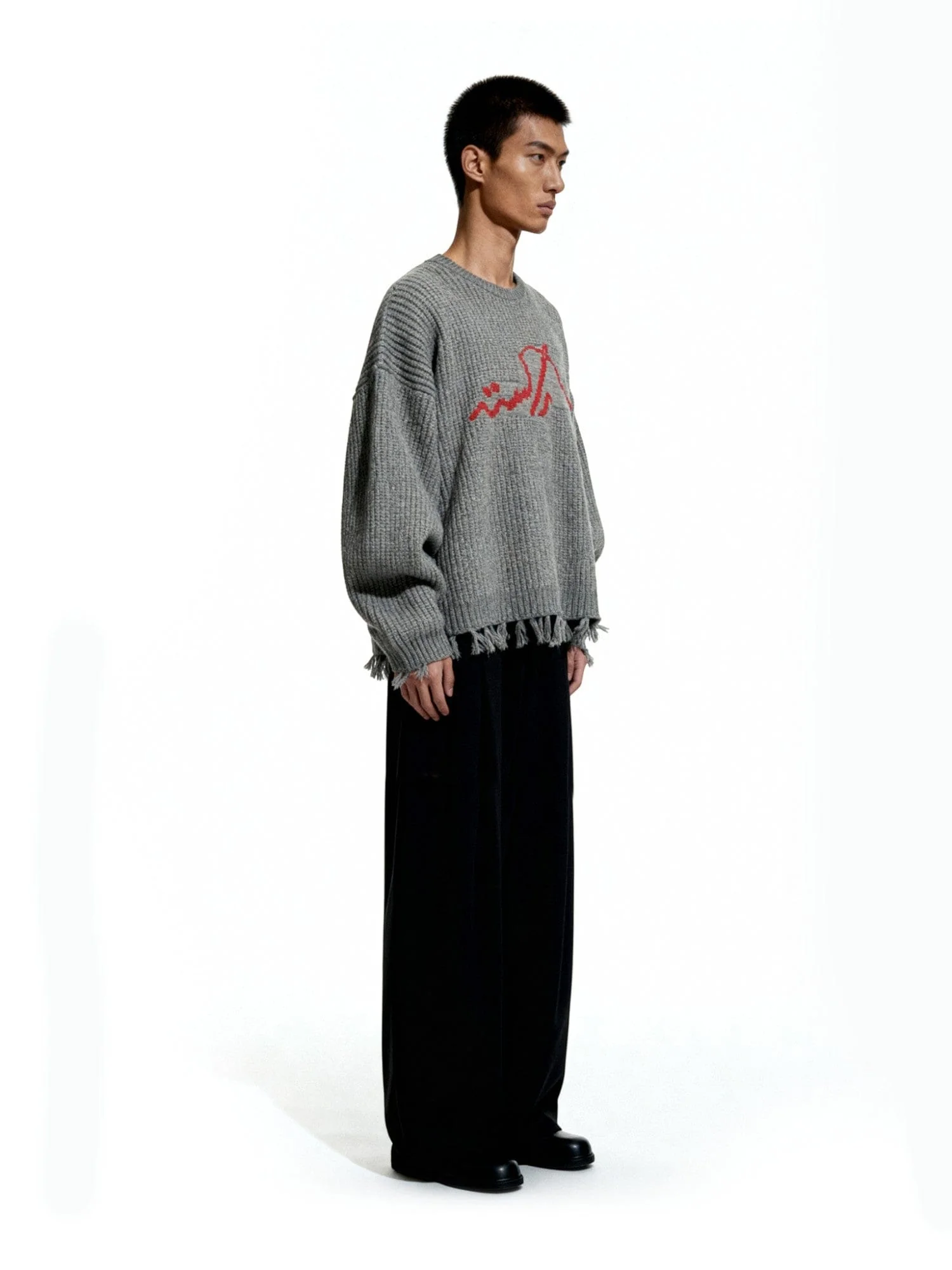 "Lahore" grey chunky knit sweater - Image 6