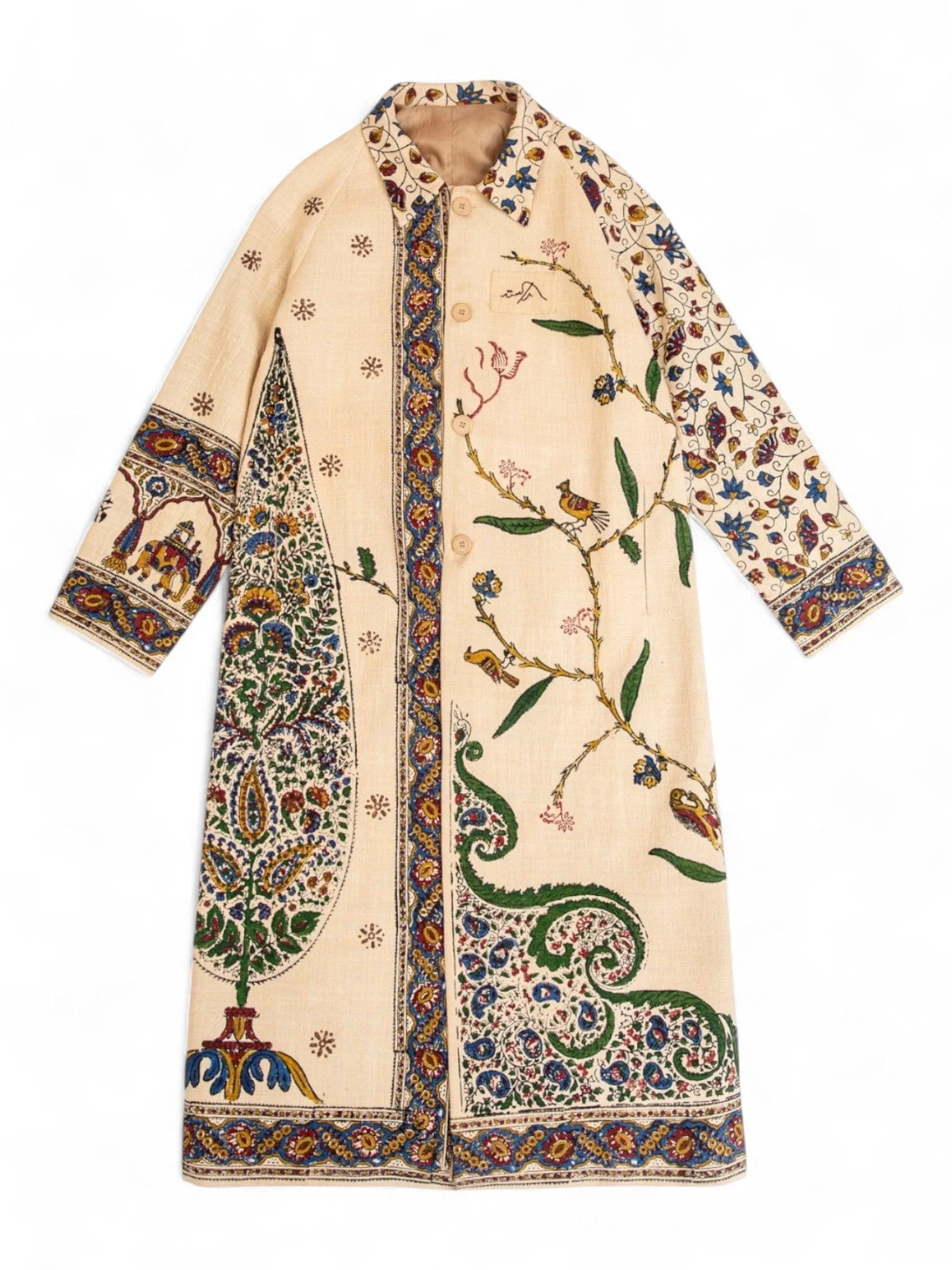 The peacock garden khaddar coat - Image 3