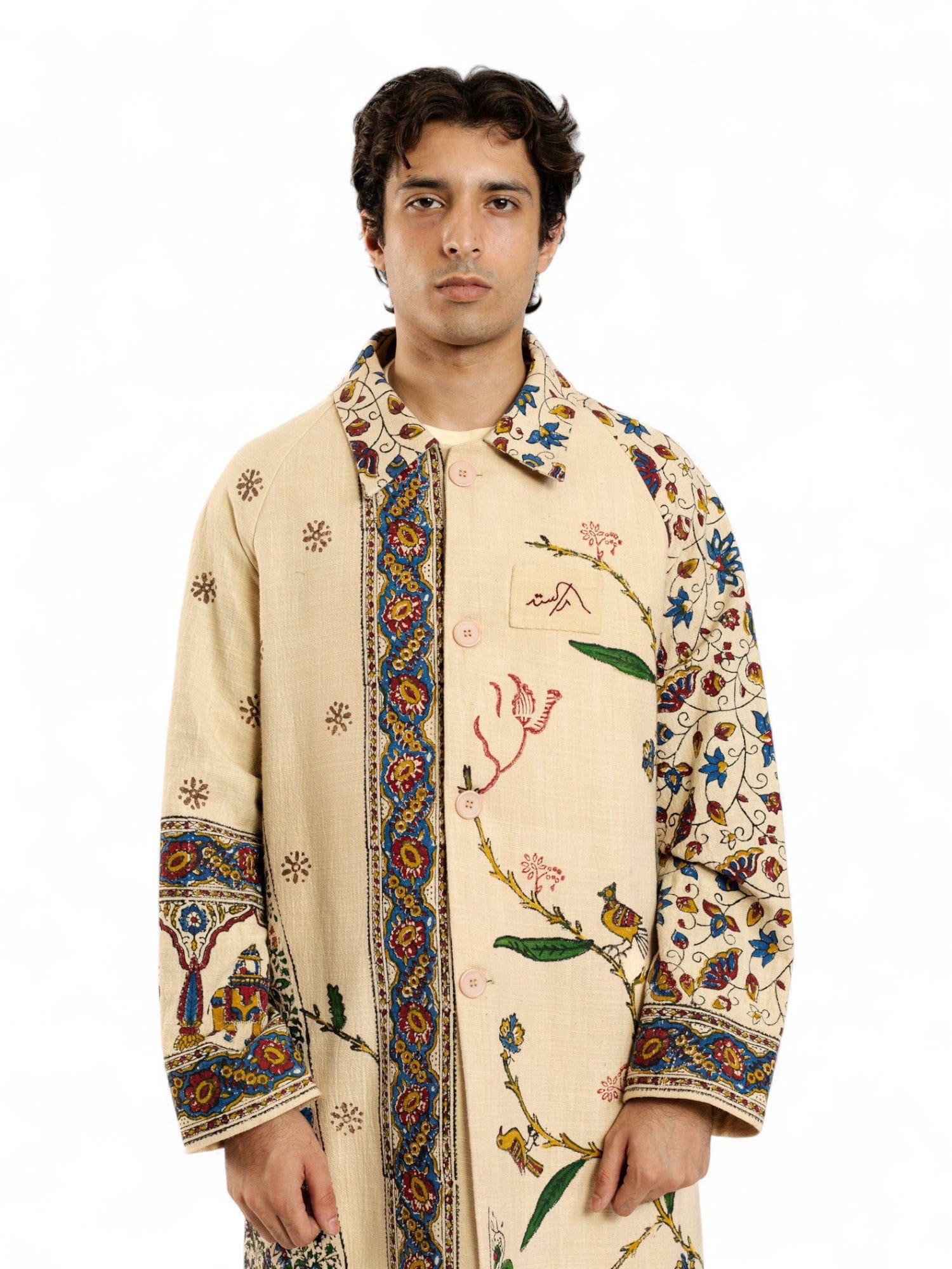 The peacock garden khaddar coat - Image 6