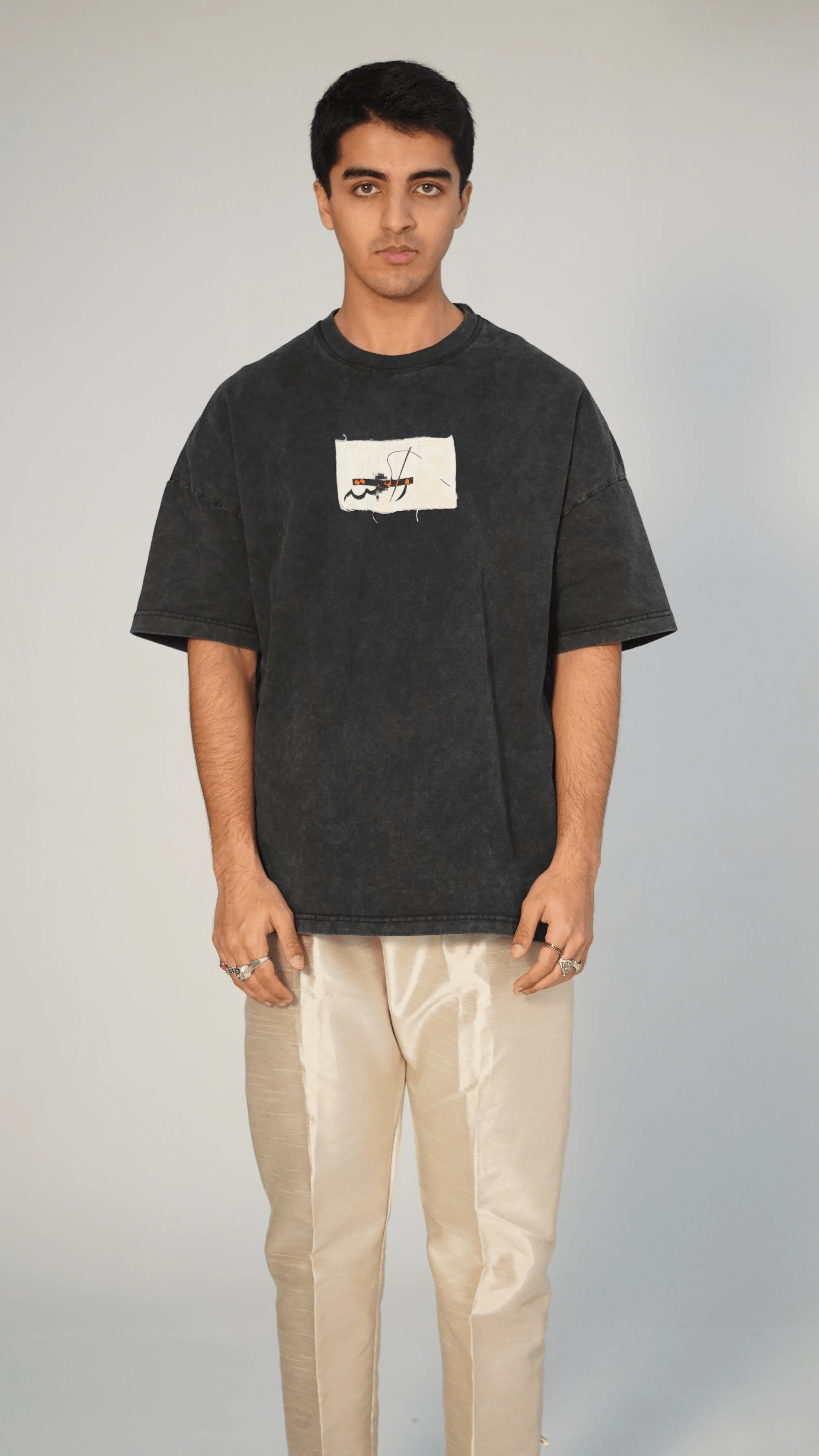The “zinda aurat” acid wash patch T-shirt - Image 9
