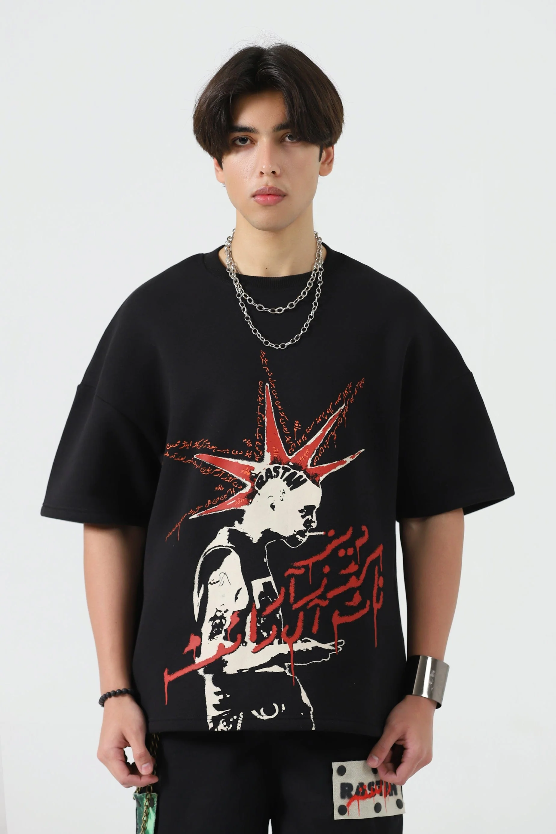 "These kids" screen print black T-shirt - Image 2