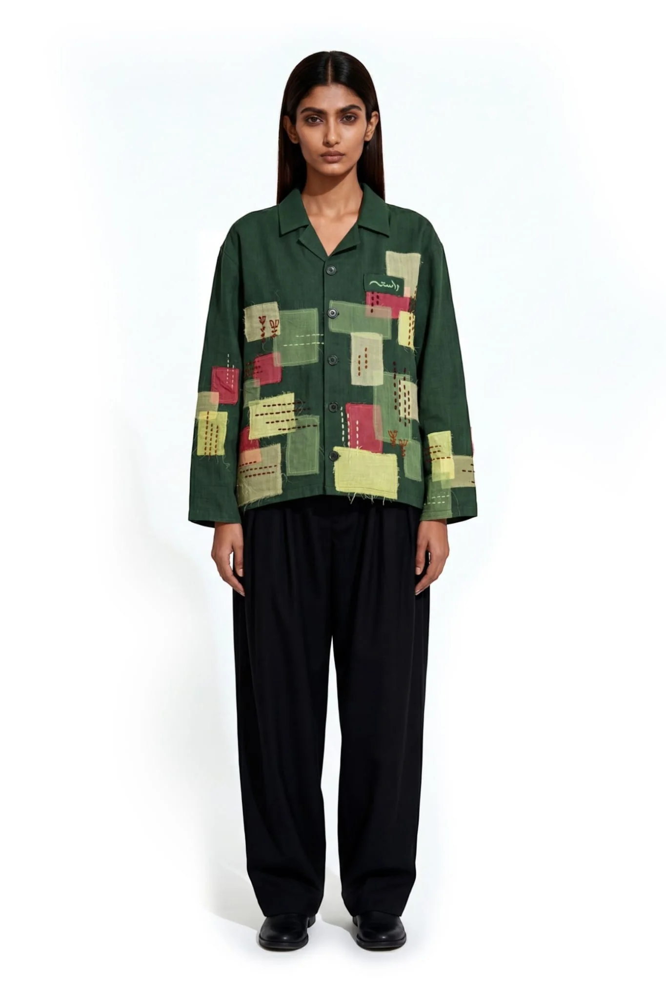 Threaded layers khaddar button-down - Image 9