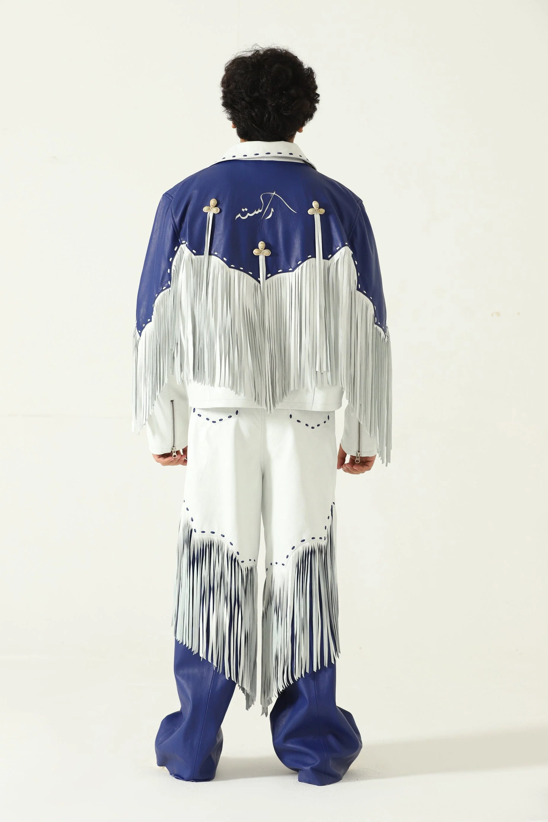 Fringed leather jacket - Image 8