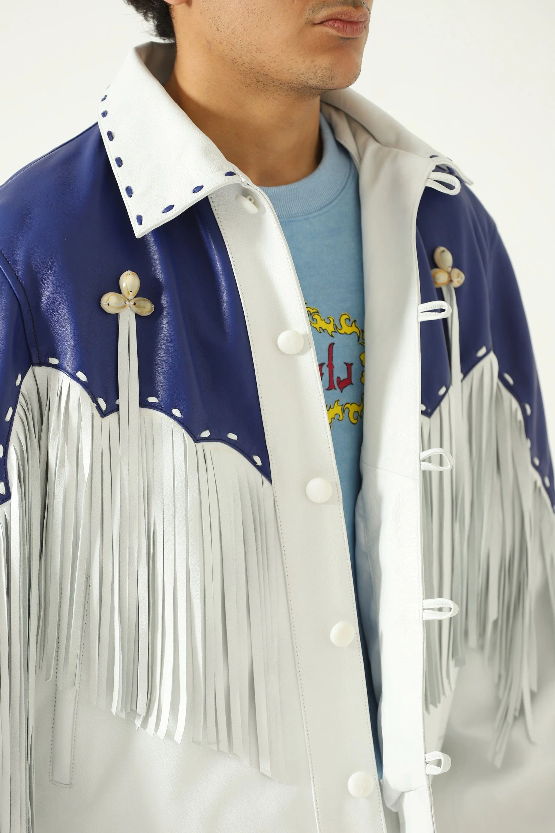 Fringed leather jacket - Image 9