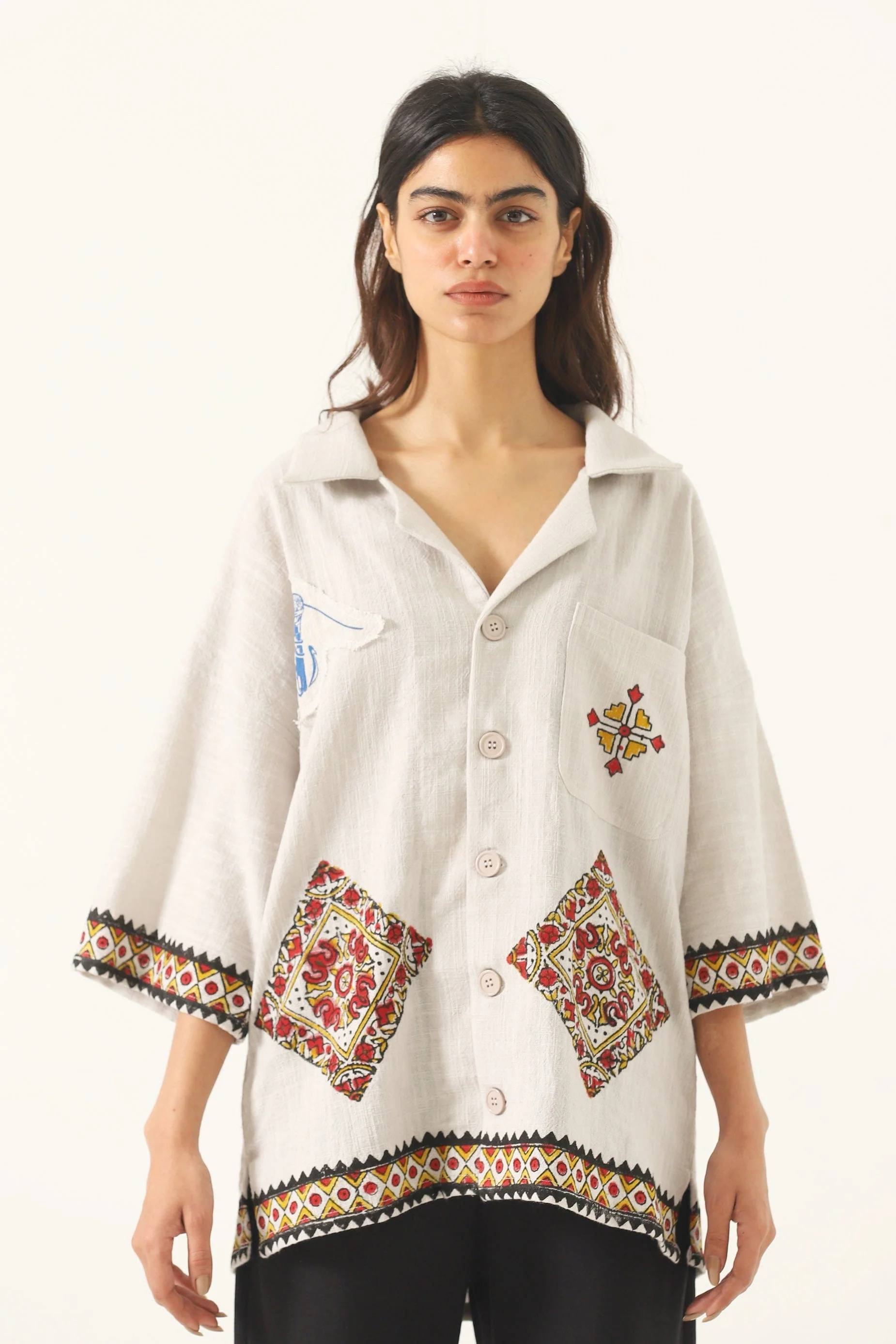 "Mercer nights" block print button-down - Image 6