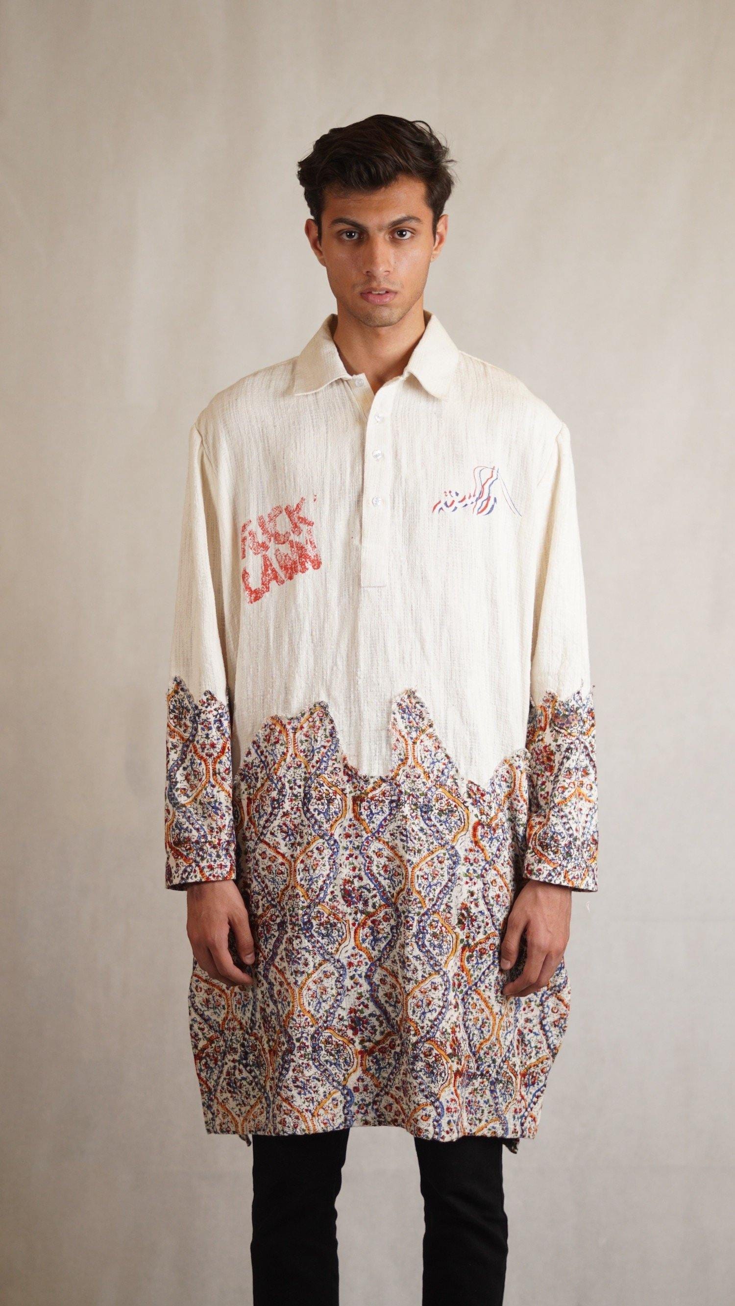 Fuck lawn block print kurta - Image 6