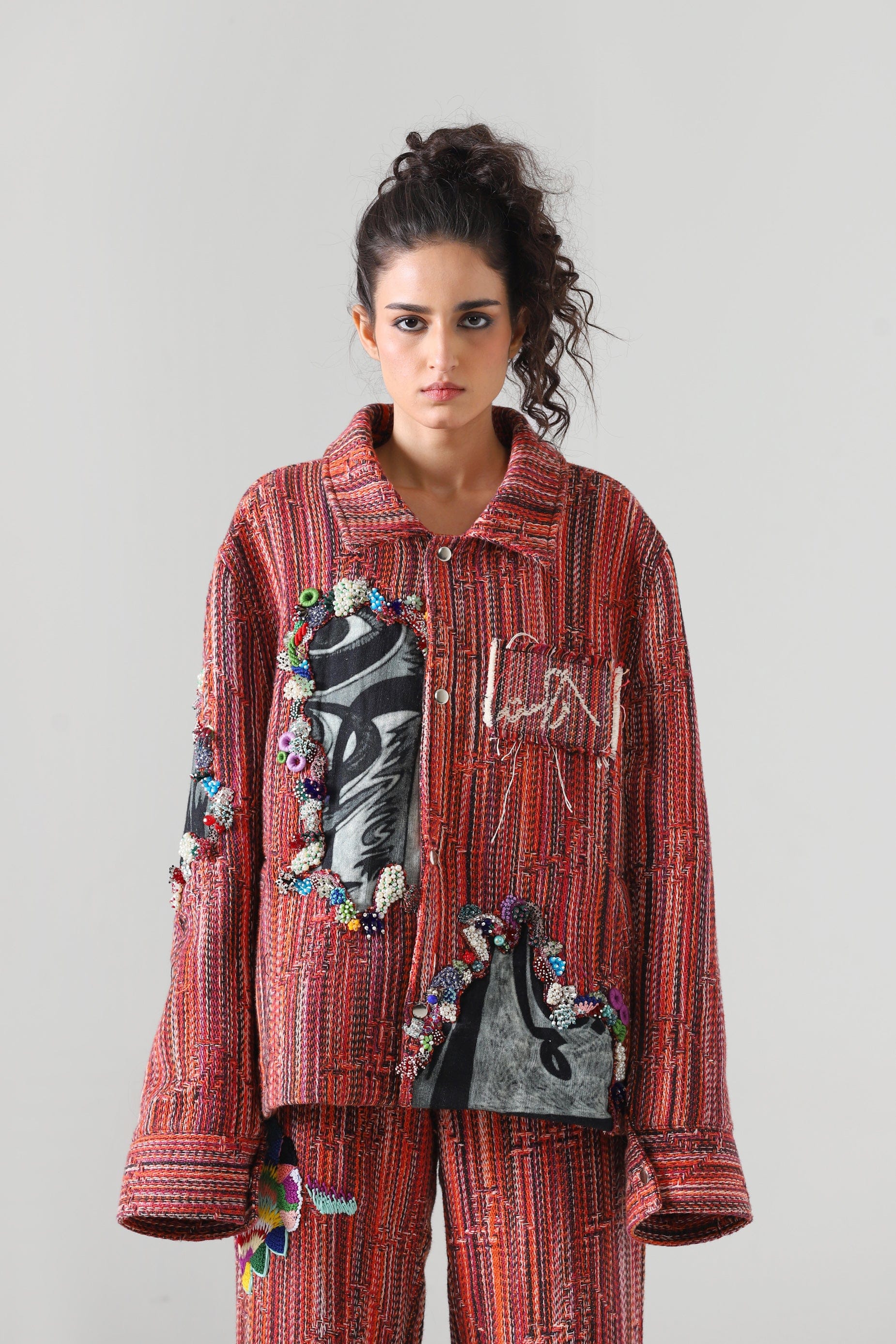 "Sadequain" jacquard embroidery jacket - Image 12