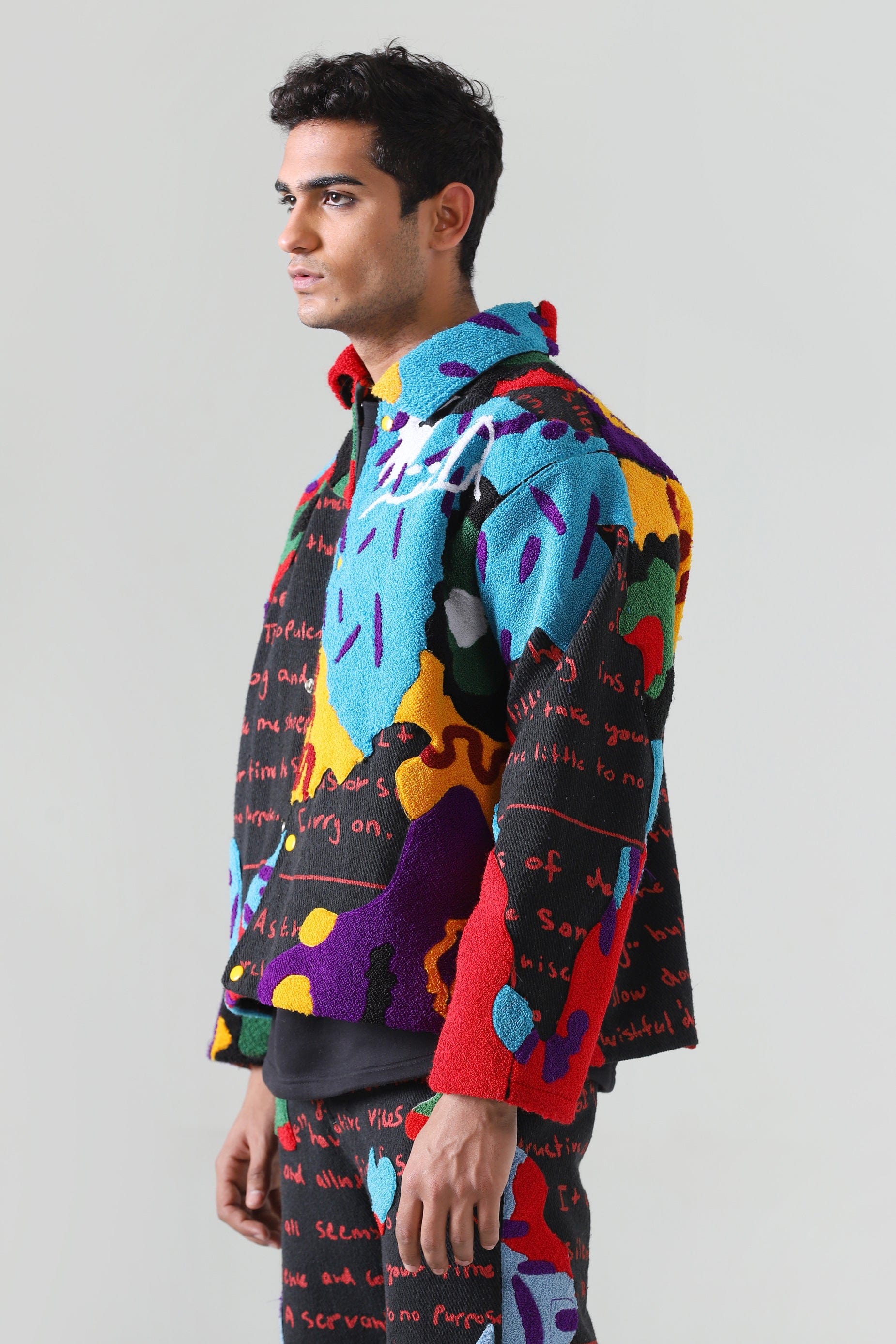 "Mindfulness" embroidered coach jacket - Image 9