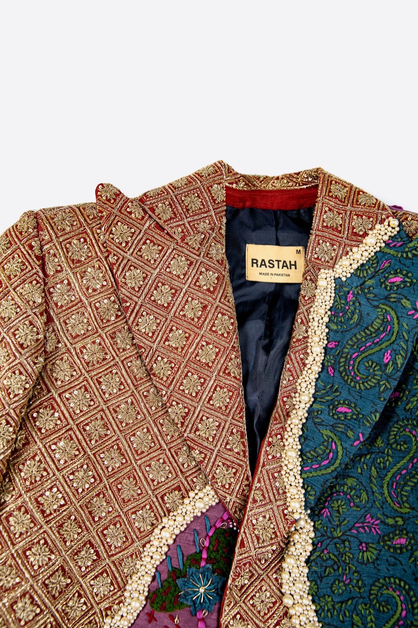 Zariya raw silk long coat - Image 11