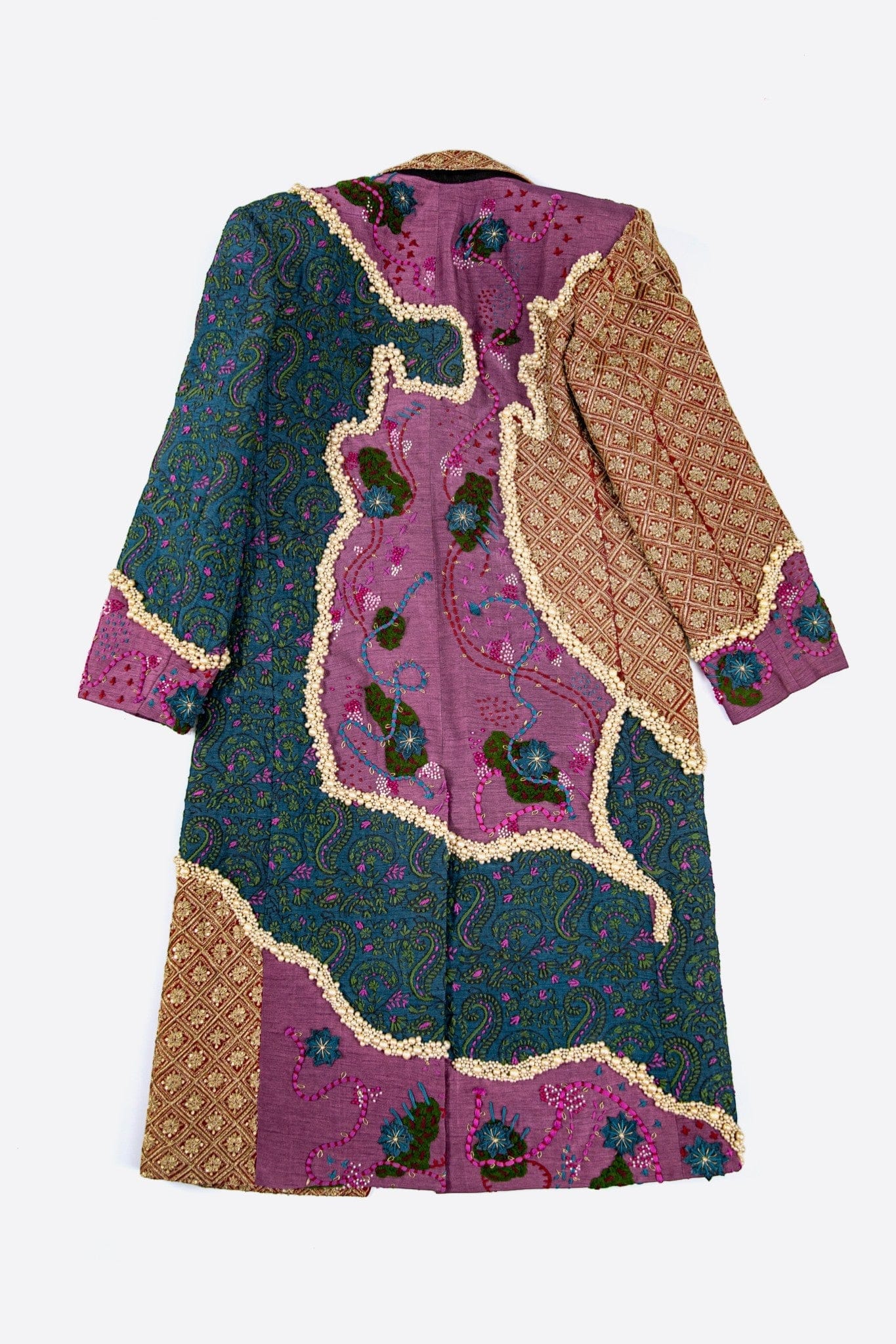 Zariya raw silk long coat - Image 5