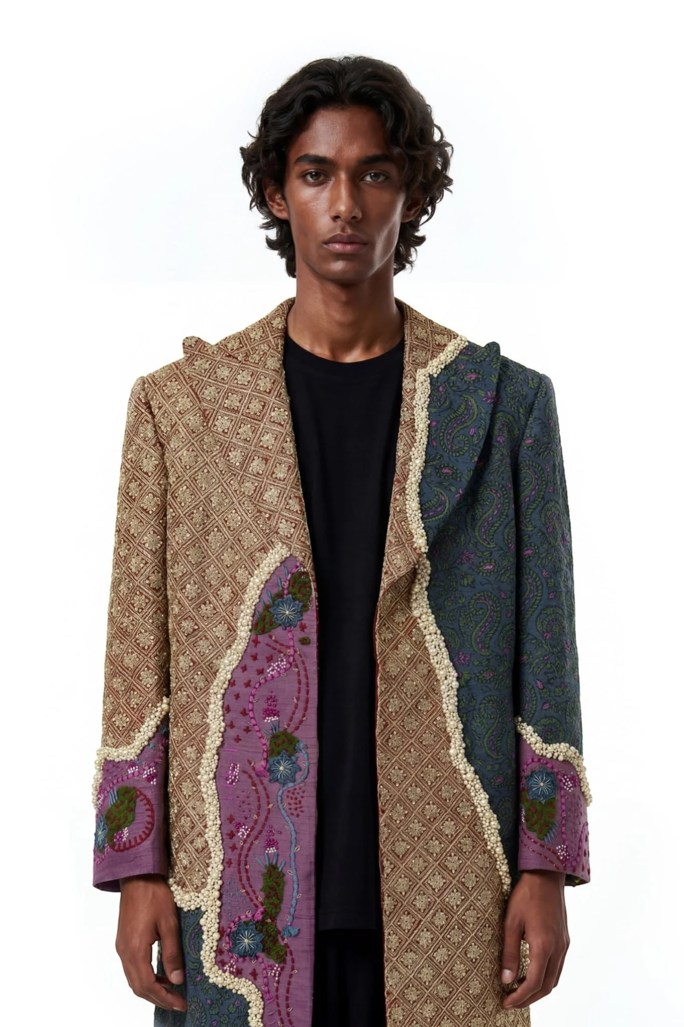 Zariya raw silk long coat - Image 6